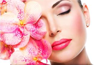 The Decor house 99 cm beautiful fashion model creative eye makeup with flower_2wall sticker56X39) Self Adhesive Sticker