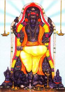 Eltass 30 cm Dakshinamurthy wall sticker - Lord dakshinamurthy wall sticker for pooja room Self Adhesive Sticker