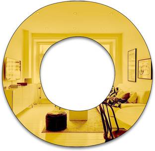 Bikri Kendra 15.24 cm Alphabet Letters O, Golden| Big Size Mirror Alphabets for Art and Craft Self Adhesive Sticker