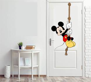 WallHunt 30 cm Mickey Mouse Self Adhesive Sticker