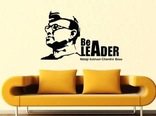 WALLDECORS 60.96 cm A LEADER NETAJI SUBASH CHANDRA BOSE IMAGE Self Adhesive Sticker