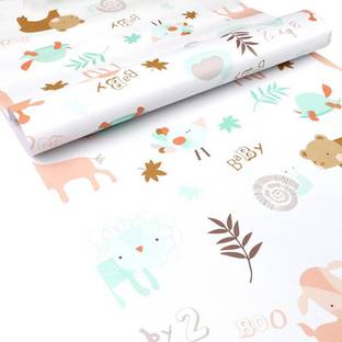 Flipkart SmartBuy 1000 cm White Kids Animal Decoarative Wallpaper (1000 cm X 45 cm ) Self Adhesive Sticker