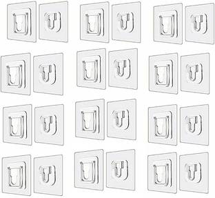 DDBOXEN Self Adhesive Double Sided (Male/Female) Wall Hooks Sticker Hook 15