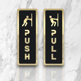 Kakali Creation 6.5 inch Push Pull Sticker Self Adhesive Sticker