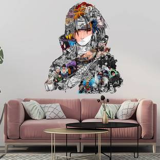 WallBiirds 24 inch Adorable Itachi Naruto Journey Wall Stickers for Home Self Adhesive Sticker