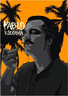 Eltass 30 cm Pablo escobar wall sticker - Pablo escobar wall sticker for living room Self Adhesive Sticker