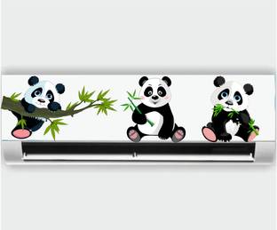 WallHunt 70 cm Cute Panda Design Self Adhesive Sticker