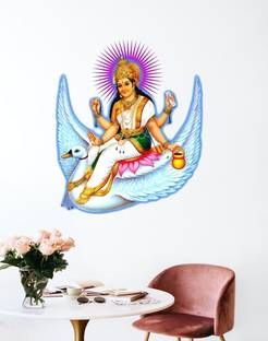 VCREATE DECOR 58 cm Mataji Wall Sticker & Decal Size -( 58 cm x 48 cm ) Self Adhesive Sticker