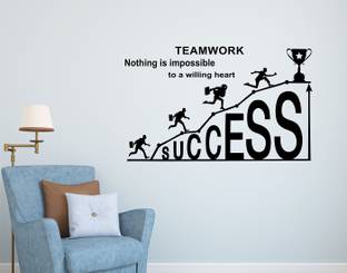 TRIDENT 80 cm Team Work Success quotes Removable Sticker