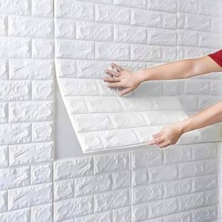 Dizaa 77 cm 3D Brick Wall Papers for Wall,Wall sticker for Bedroom,Living Room,Kitchen Self Adhesive Sticker