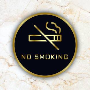 YIXT 15 cm Acrylic No Smoking Art Plat|No Smoking Message Board|No Smoking Symbol| Glow in the Dark Sticker