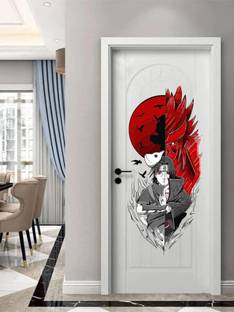 WallWonders 26 cm Artistic Impression " Itachi Uchiha " Multi color Vinyl Wall Stickers Self Adhesive Sticker