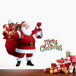 Decor Villa 58 cm Merry Christmas Sticker Removable Sticker