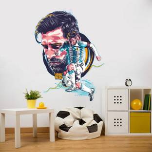 DivineDesigns 51 cm Lionel Messi Self Adhesive Sticker