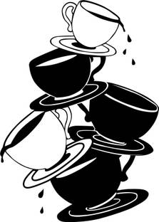 Saiii Designs 77 cm Wall Sticker for Cafe, Restaurants and Kitchens (77X55 cm) Self Adhesive Sticker