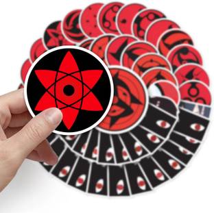 Sawkirp darshraj 3 inch Naruto logo Stickers 54 pieces Self Adhesive Sticker