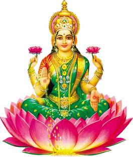 The Decor house 48 cm Lord Lakshmi Devi Self Adhesive Sticker