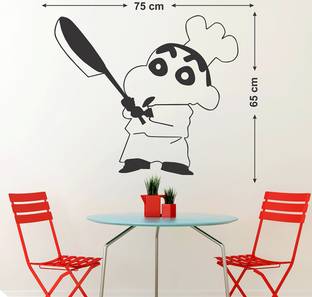 Wollfill 57 cm Shinchan Kitchen Wallsticker Self Adhesive Sticker