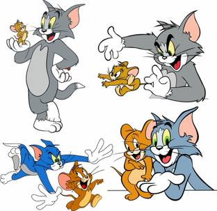 Krishna Sticker 60 cm Mickey Mouse-TomJerry-Anials- Comics Cartoon Switchboard Sticker For Kids Room Self Adhesive Sticker