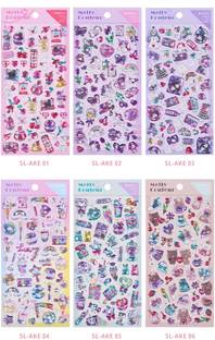 KTRS 12 cm Super Shiny 3D Puffy Stickers Set, DIY for , Aesthetic Sticker, Cute Stickers Removable Sticker