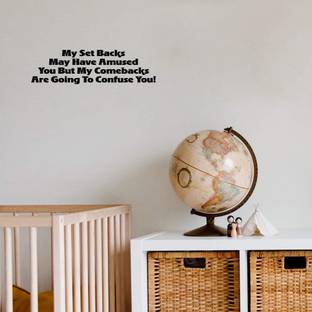 Xskin 29 cm Set Backs Comebacks Quote Wall Decals, Easy to Apply and Remove, 29cm Self Adhesive Sticker