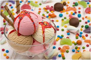 Decoration Designs 76 cm Ice Cream Waterproof and Anti Oil Stain Kitchen Wall Sticker Self Adhesive Sticker