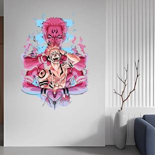 WallBiirds 60 cm Jujutsu Kaisen Yuji Itadori Anime wall sticker Self Adhesive Sticker