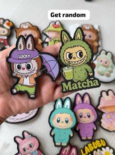Kawaii 2.5 inch Labubu fridge magnets get random three Magnetic Sticker