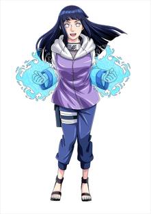 santer 30 cm Hinata wall sticker - Naruto And Hinata Hyuga wall stickers Glow in the Dark Sticker