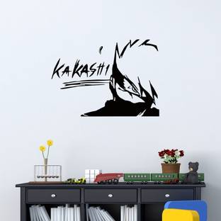 WallWonders 64 cm " Kakashi Hatake " Black color Vinyl Wall Stickers Size 64X45cm Self Adhesive Sticker