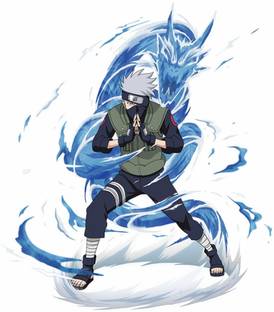 WallWonders 46 cm " Kakashi Hatake " Multi color Vinyl Wall Stickers Size 46X54cm Self Adhesive Sticker