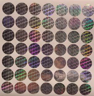sehgal 0.5 inch Original Holograms Silver Stickers Round Shape 5 Sheets (13 mm) 500 Stickers Self Adhesive Sticker