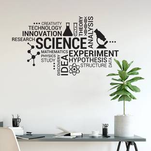 STIKHUB 60 cm Science innovation research technology sticker Self Adhesive Sticker