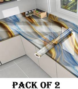 GKN 400 cm Waterproof Self Adhesive Aluminum Foil Kitchen Wall Desk Removable Stickers Self Adhesive Sticker
