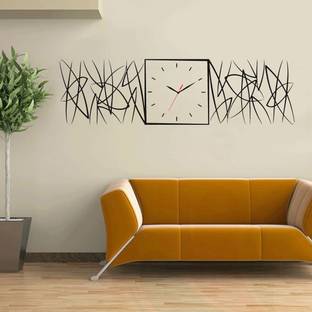 walkart 100 cm Wall Sticker-Decorative Wall Clock Design Self Adhesive Sticker