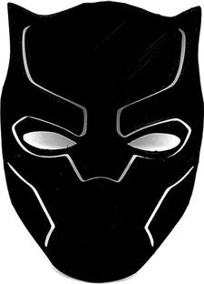 CERO 4.5 cm 3D Printed Black Panther Logo Emblem for Mobile Covers (Black PLA ) Removable Sticker