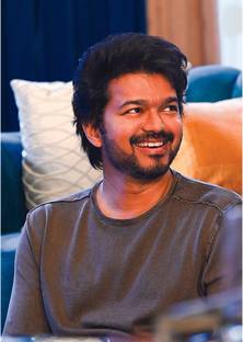 Starxdecals 30 cm vijay wall sticker - vijay cute smile wall sticker - varisu vijay Self Adhesive Sticker