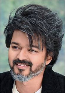 Starxdecals 30 cm Vijay smile wall sticker - vijay cute smile wall sticker - Thalapathy Self Adhesive Sticker