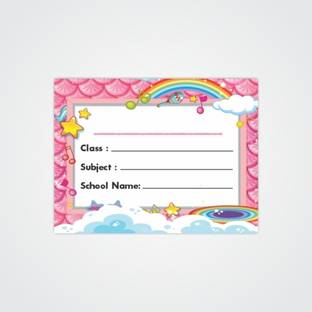 Sample 3 inch Unicorn Theme Name sticker Non-Reusable Sticker