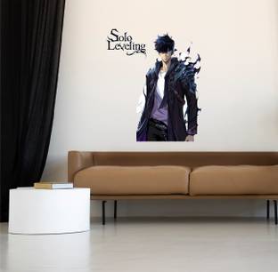 ArtisticDecals 60 cm Anime wall sticker of Solo Leveling Jinwoo For kid Hall room Self Adhesive Sticker