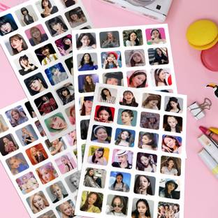 Niki Enterprises 3 cm Blackpink Small Round Corner Stickers ( Set of 4 ) Sheets Total 96 Stickers Non-Reusable Sticker