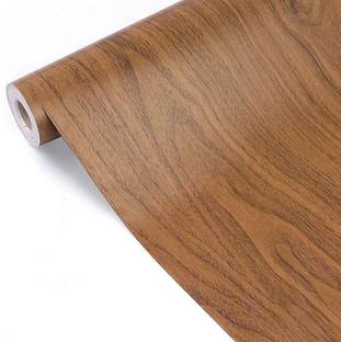 Maefele 304 cm Brown Wood Like Self Adhesive PVC Easy to Install Wallpaper Self Adhesive Sticker