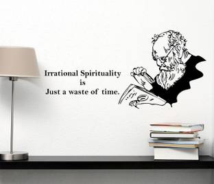 WALLDECORS 76.2 cm QUOTE BY PERIYAR WITH IMAGE STICKER Self Adhesive Sticker