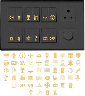 RSB HUB 1.5 cm Premium Golden Holographic Foil Embossed Gold Switch Stickers Self Adhesive Sticker