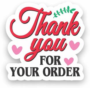 RSB HUB 3.81 cm Thank You for Your Order Stickers (Pack of 200 Stickers) (1.5 Inch), Labels Self Adhesive Sticker