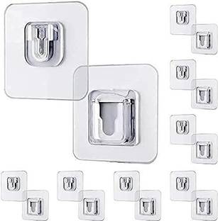 Dreamshop Self Adhesive Magic Sticker Traceless Hook Bathroom Waterproof Hook 8 Door Hanger