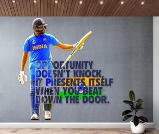 DivineDesigns 51 cm Rohit The Hitman Self Adhesive Sticker