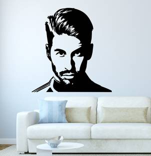 CEZZC 50 cm Sergio Ramos | Wall Stickers | PVC Vinyl | Non-Reusable Sticker | Self Adhesive Sticker
