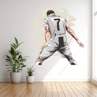 MEHMETDECOR 50 cm Cristiano Ronaldo CR7 Wall Stickers & Murals Size - 50x58cm Self Adhesive Sticker