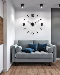 FASTQT 24.2 inch UNIQUE WALL CLOCK FOR HOME ,OFFICE Self Adhesive Sticker